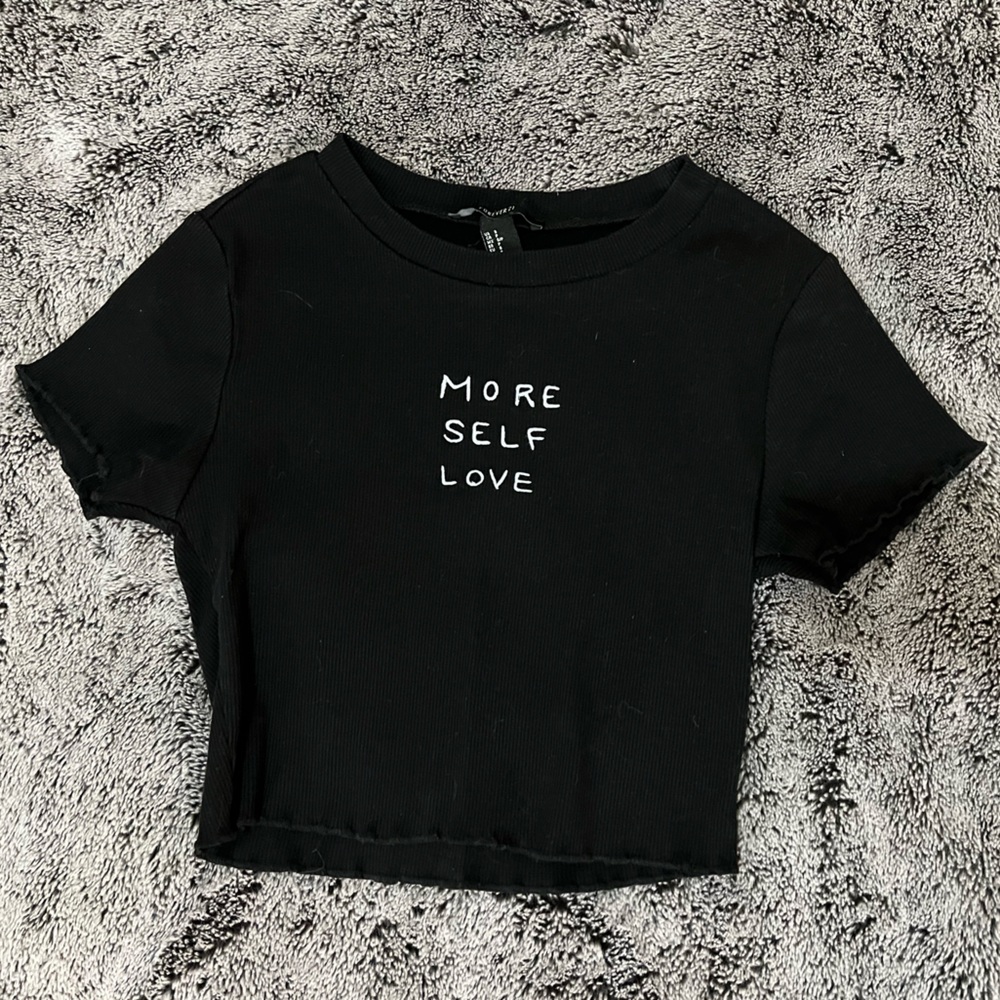 Forever 21 “More Self Love” Black Tee